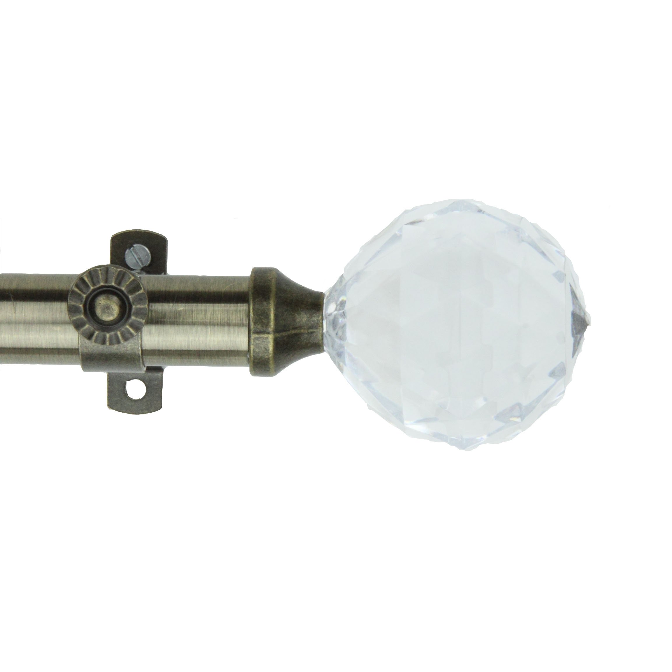 Modern Faceted Curtain Rod Size: 28