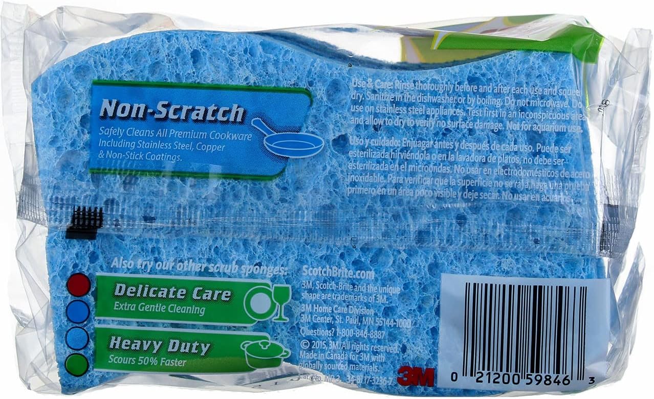 Scotch-Brite Non-Scratch Scrub Sponge, 12-Sponges