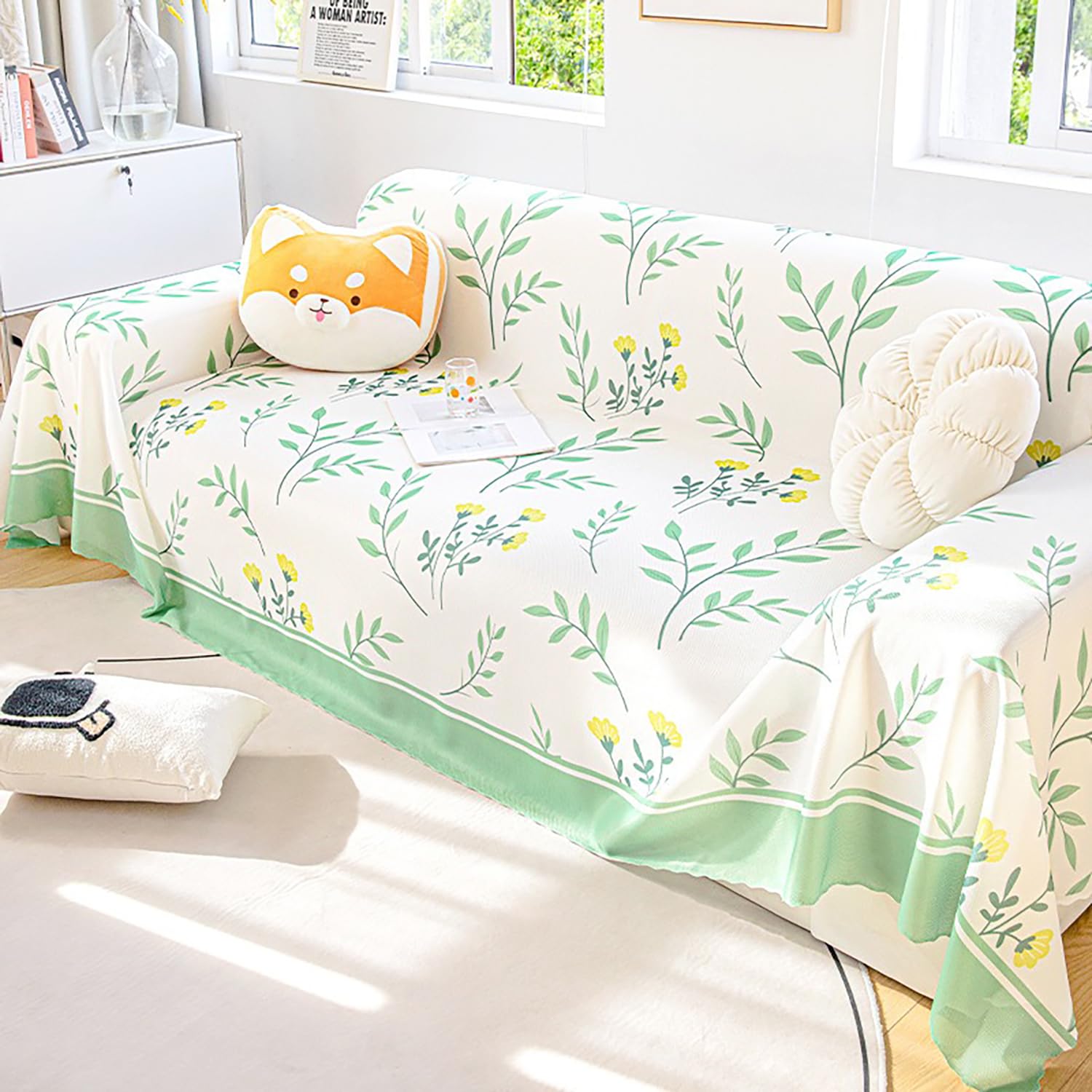 Funda de sofá de seda refrescante rustica para chaiselongue de 180x420cm