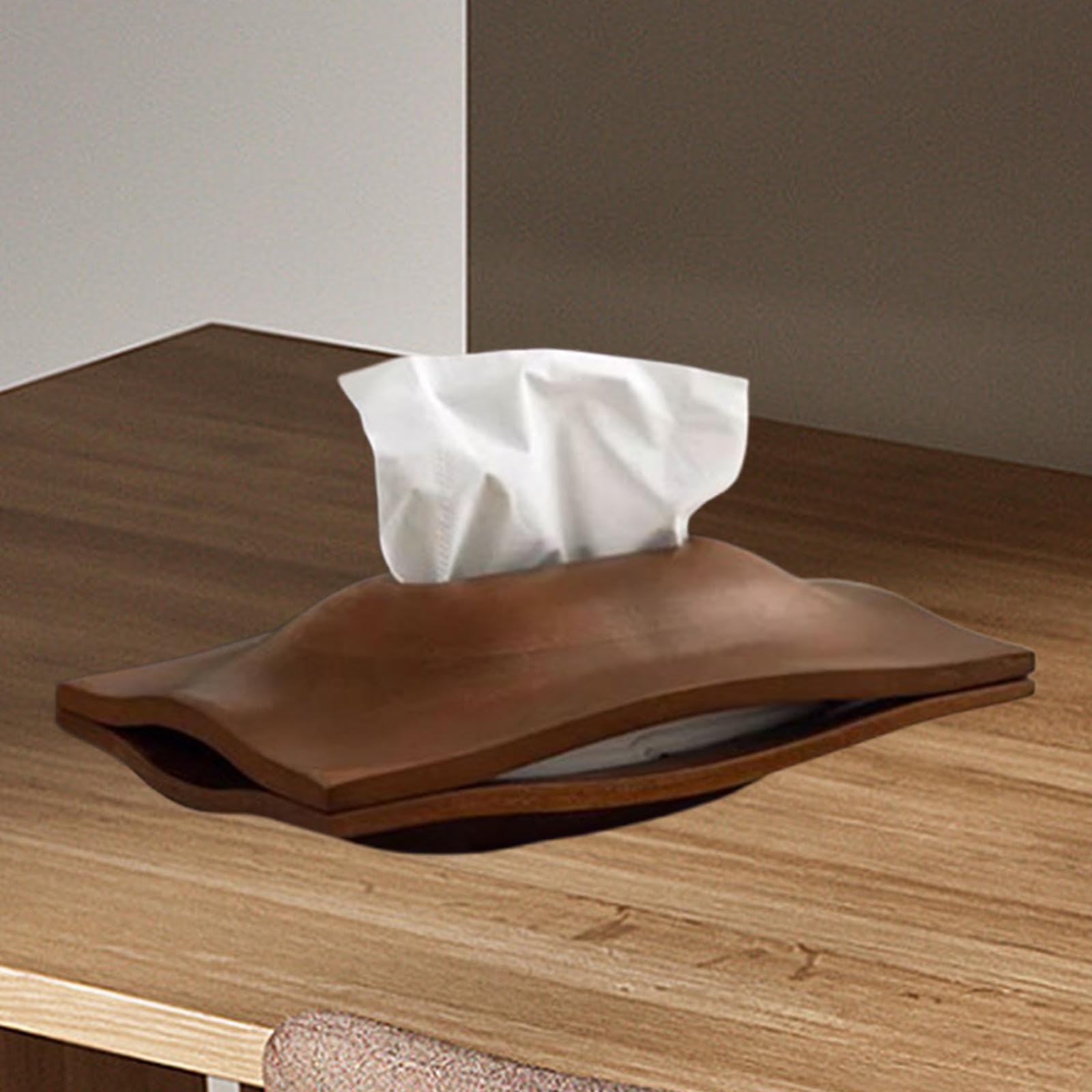 Servilletero de Madera, Organizador de Pañuelos, Caja para Mantel Individual Decorativa, Dispensador de Papel, Tamaño Compacto, Hecho de Madera Durade