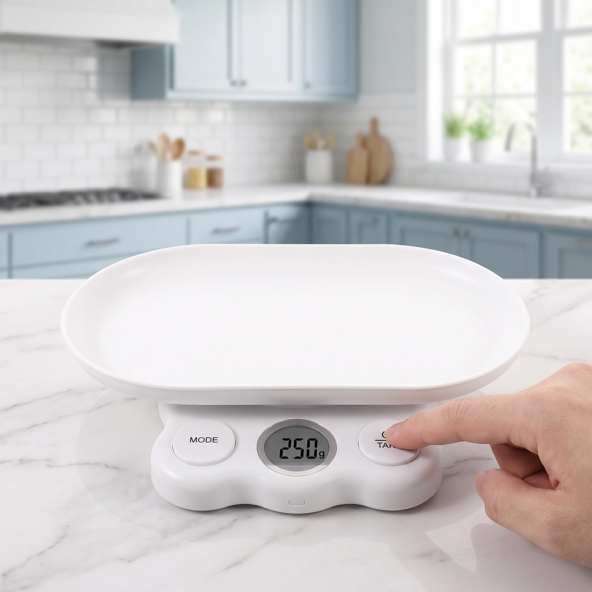 Kisangel Bilancia Digitale per Piccoli Animali Domestici - Bilancia di precisione con Display LCD per Cuccioli, Gattini e per pesare Il Cibo - Misura Fino a 15 kg con Alta precisione di 1 g (7