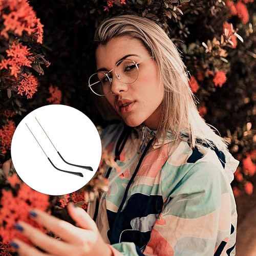 Miniatura 6 de Kit de reparación de gafas, 1 par de patillas de repuesto de lentes de metal, patillas universales para reparación de lentes de sol, kit de templos