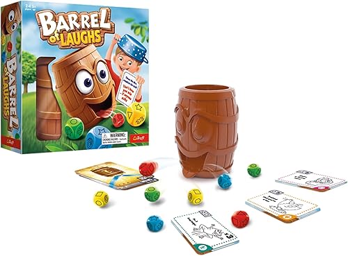Miniatura 4 de Trefl Barrel of Laughs - Juego de mesa familiar, juego de dados, juego de cartas, juego de fiesta para adultos y niños a partir de 5 años