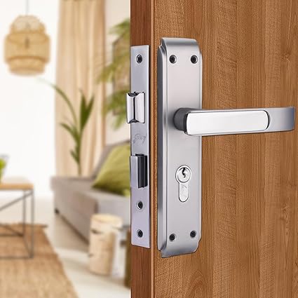 Godrej Mortise Lock I Mortise Door Handle Lock for Main & Internal Door in Residential & Commercial Spaces I Gloria - 1 CK (Matte Black Nickel)