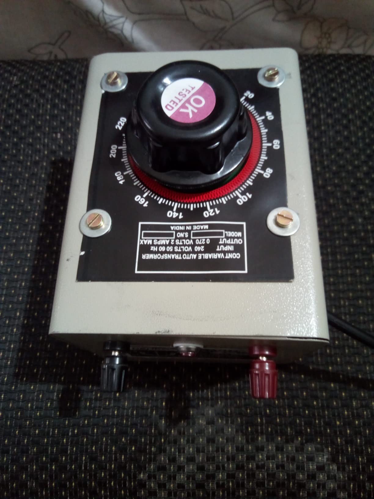 DENKO Variac/Dimmerstat/Auto transformer Single Phase 0270V 2 Ampere