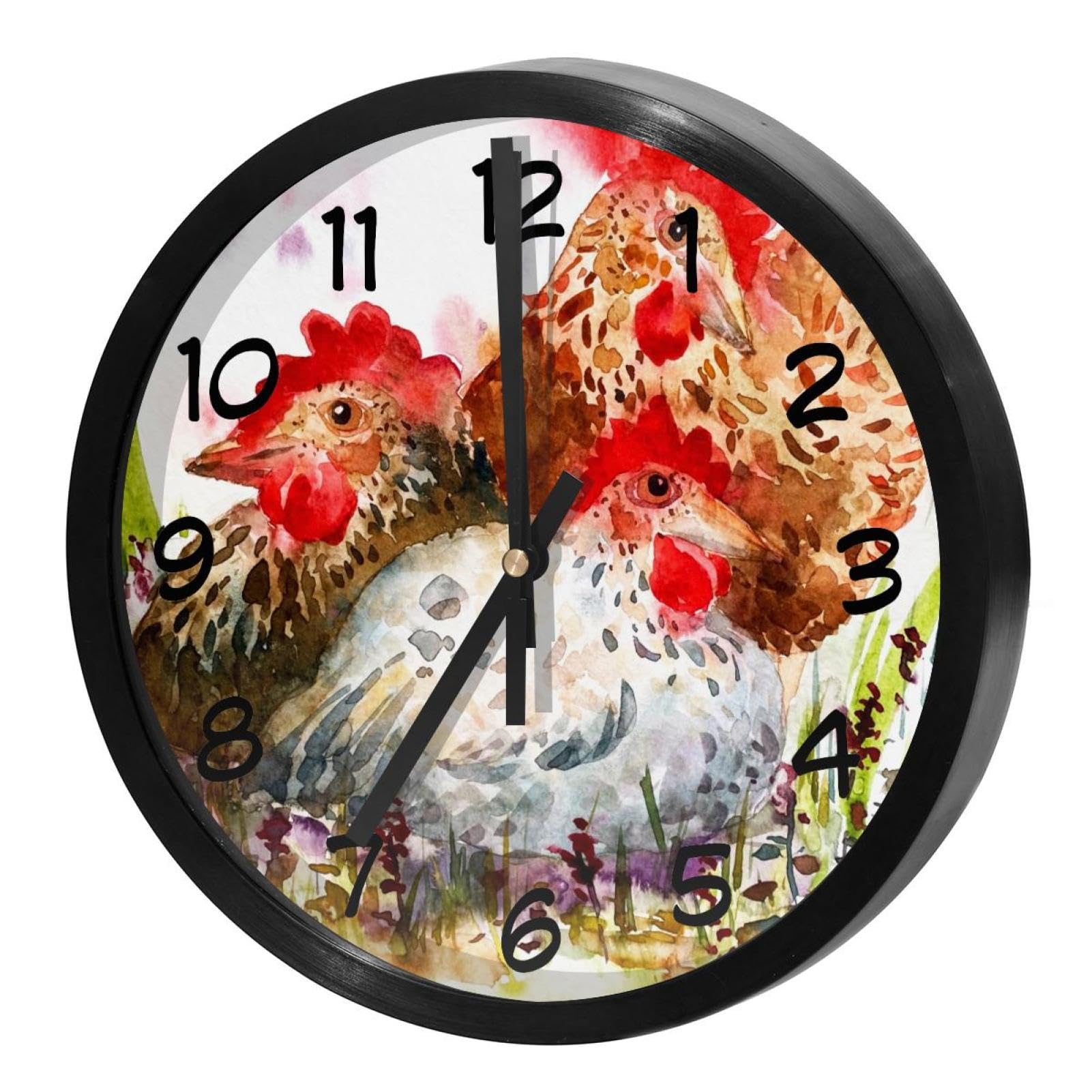 Horloge murale ronde à quartz au mécanisme silencieux haut de gamme