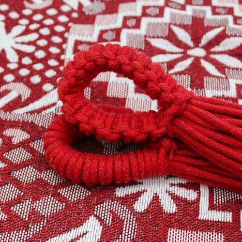 Rede de Dormir Casal Indiana Vermelho com Branco
