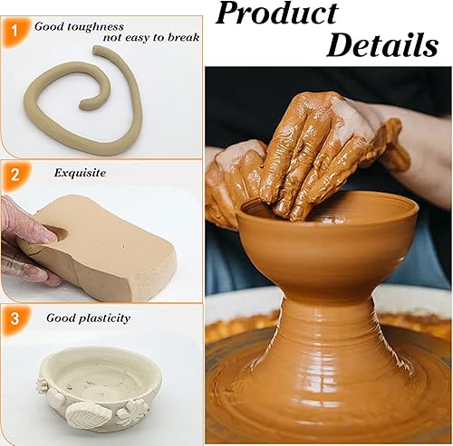 Miniatura 4 de Arcilla polimérica, no tóxica, 4.4 libras con 24 herramientas de cerámica y pinceles de pintura, ideal para modelar, esculpir, vacaciones, proyectos