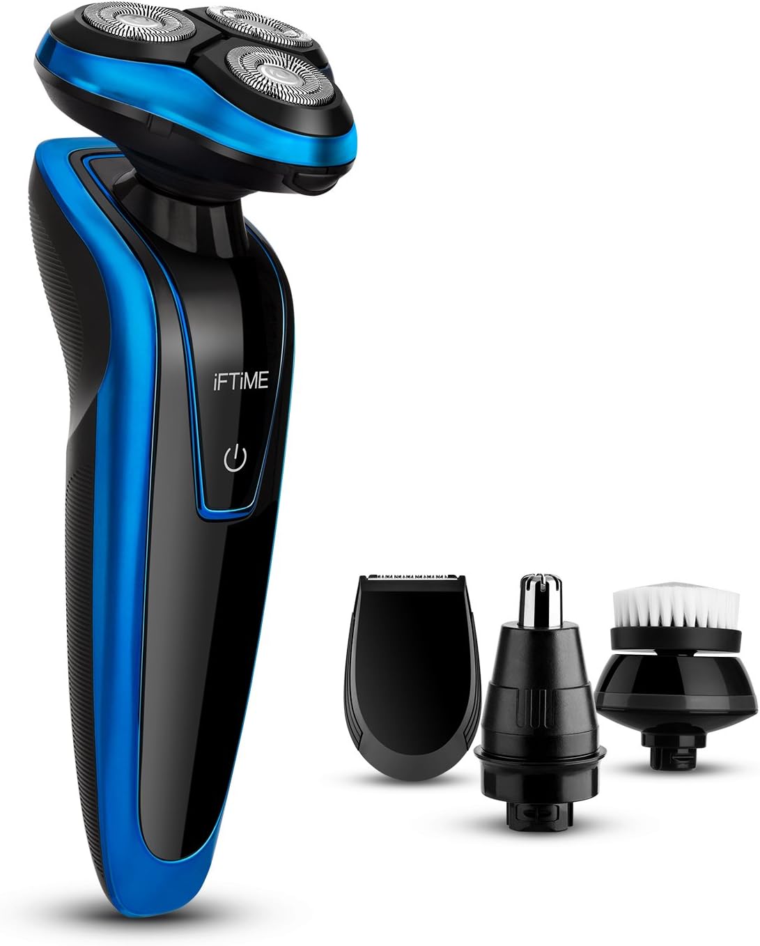 Electric Shaver By iFTiME, Wet and Dry, 4 in 1 Waterproof Electric Razors for Men with Cleaning Nose, Trimming Hair Face and Beard