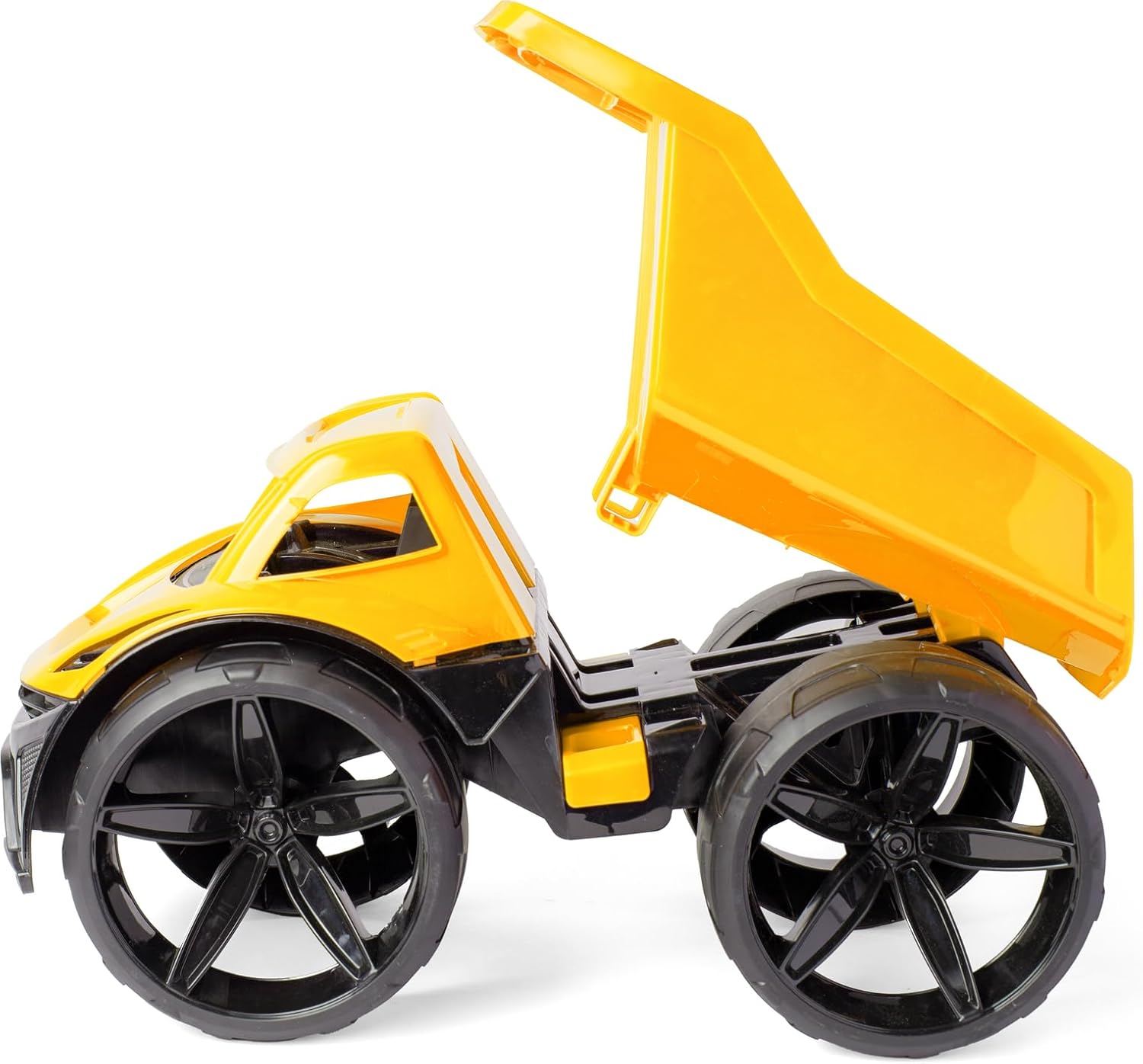 Wader Maximus 64030 - Yellow Dumper Truck with Lockable Recess and Wide Tyres, Size Approx. 59 cm, for Children from 12 Months, Suitable as a Gift for Creative Play