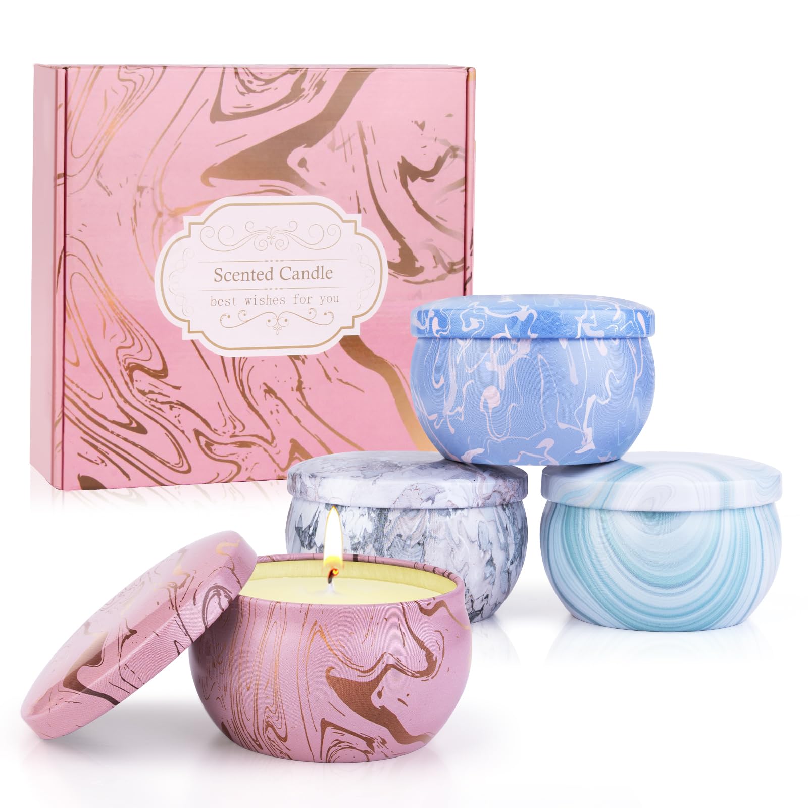 Aottom 4 pack scented candle gift set