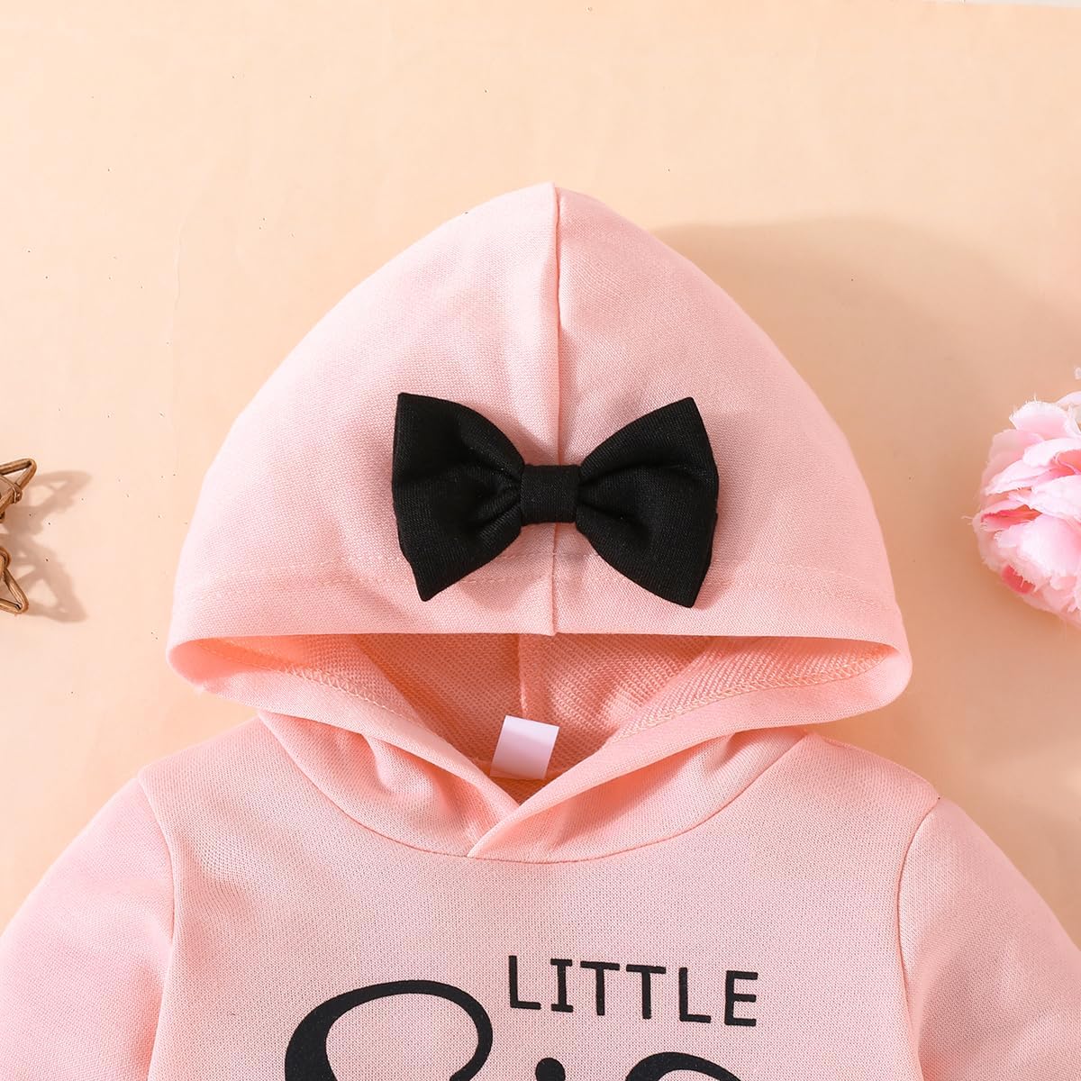 Ropa Niña Pequeñas Sudadera de Manga Larga Capucha Floral Tops + Pantalones Conjuntos Otoño De Diadema Para Niñas