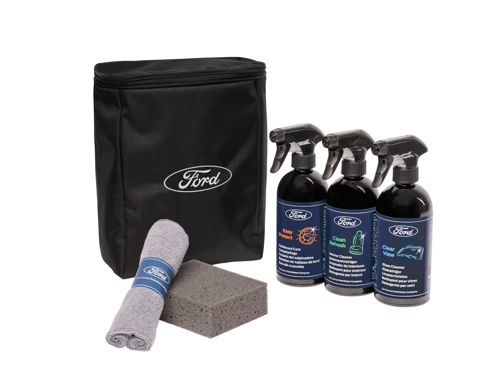 Ford Original Reinigungsset für Fahrzeuginnenraum, Glasreiniger, Innenraumreiniger & mehr