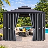 Vista 27 de DIVA EN CAMINO DEC Cortina de patio para exteriores, impermeable, oscurecimiento, con aislamiento térmico, cortinas interiores para dormitorio