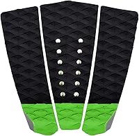 Vista 17 de Abahub 3 almohadillas de tracción de EVA para tabla de surf con patín para patinetas, tablas de surf, funboard, tabla de pescado, Naranja