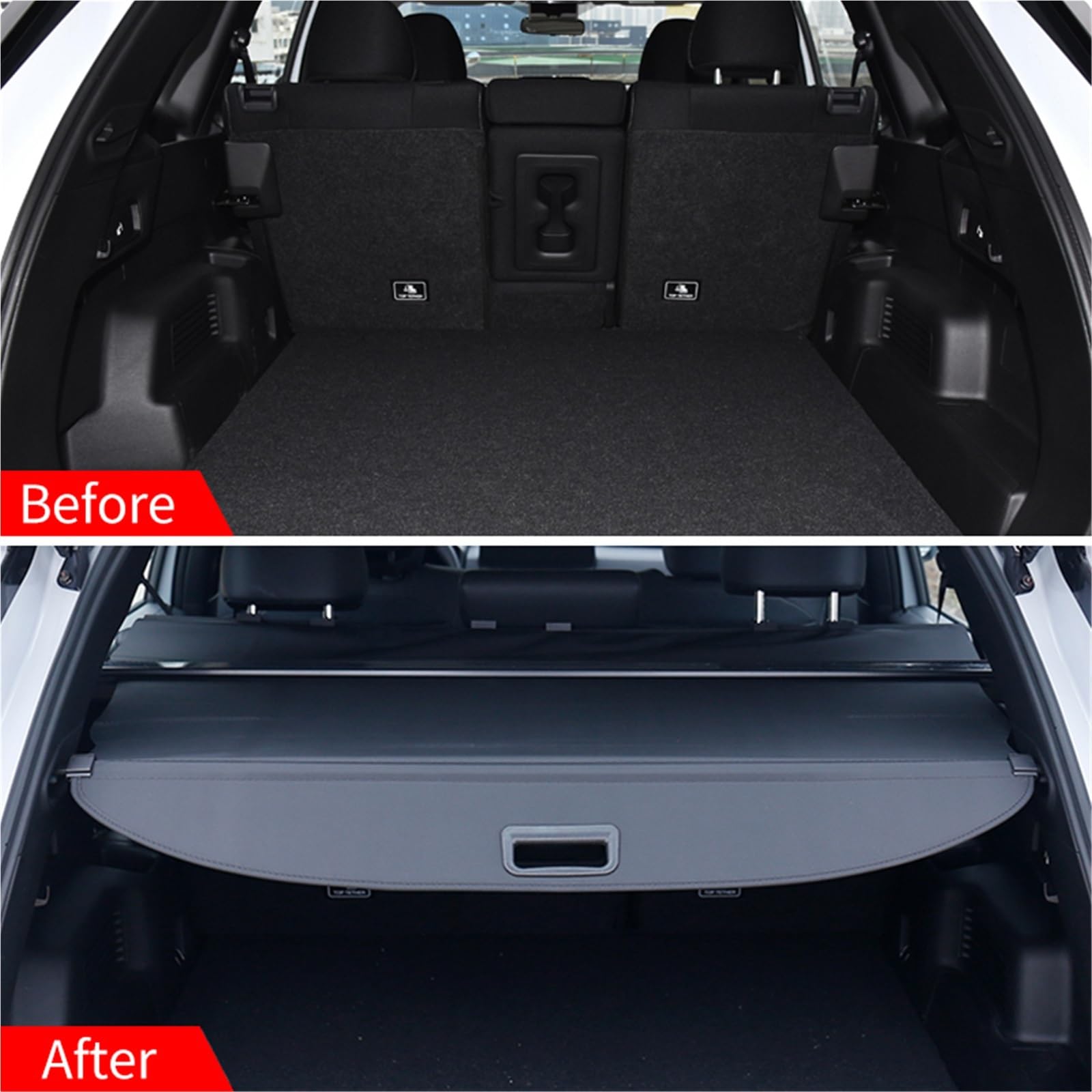 Versenkbare Trunk Cargo Abdeckung Für Mitsubishi Für Outlander 2023 + Paket Rack Schild Privatsphäre Auto Dekorative Zubehör Gepäckraumabdeckung