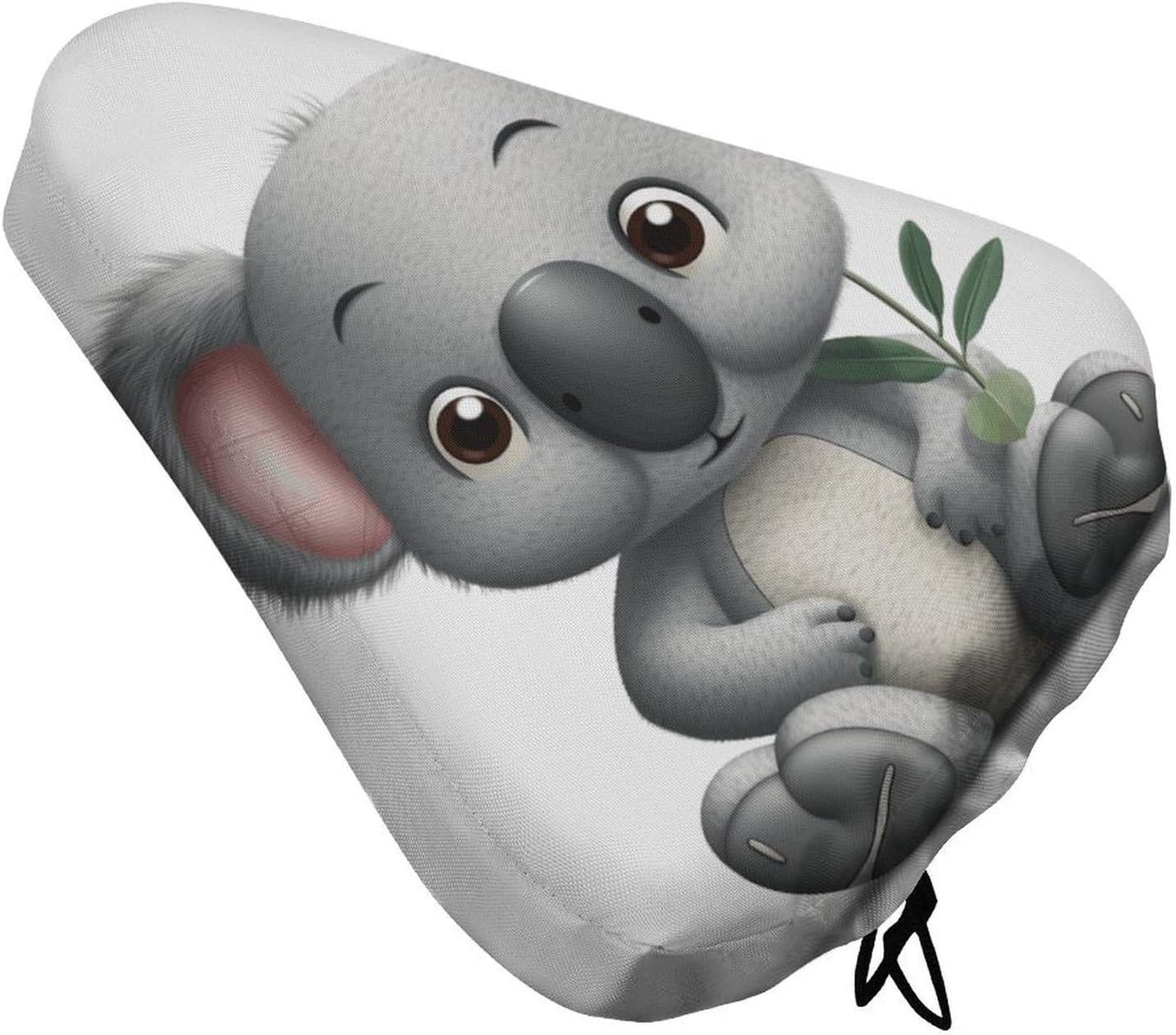 Cartoon Koala Bike Seat Cushion Waterproof Road Bike Seat Cover for Women Men Comfort Bicycle Seat Rain Cover with Drawstring Padded Mountain Bikes Saddle Fit for Exercise Stationary Bikes