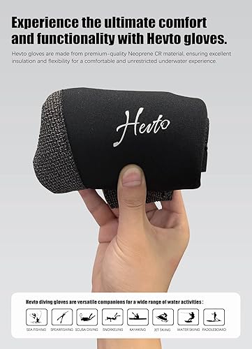 Miniatura 5 de Hevto Guantes de neopreno de 0.118 in 0.197 in para hombres y mujeres, Kevlar GBS - Guantes de buceo para mantener el calor en agua fría y viento