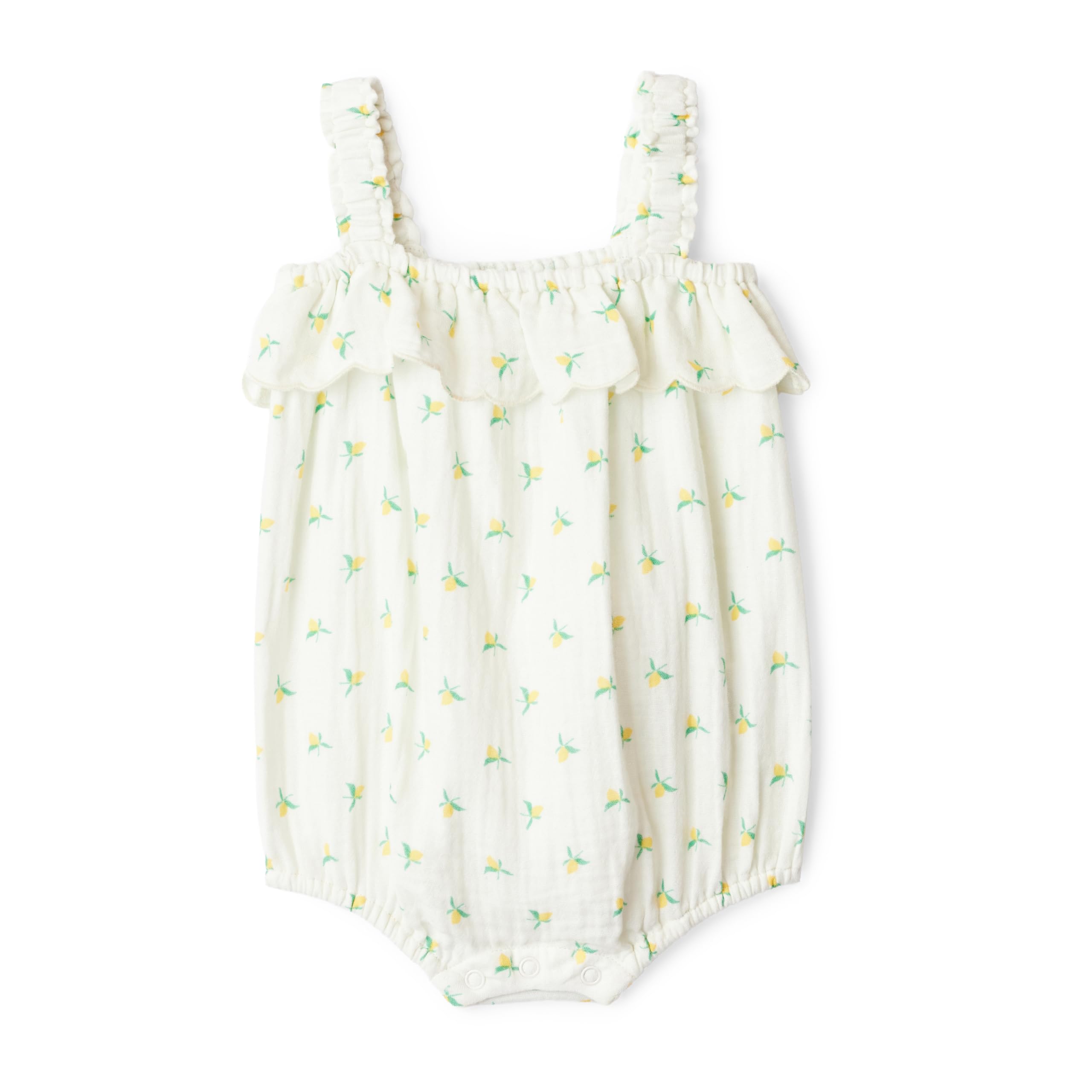 Amazon Essentials x Sofia Grainge Baby Girls' Cotton Gauze Sleeveless Romper Suit, Ivory Lemon, Premature