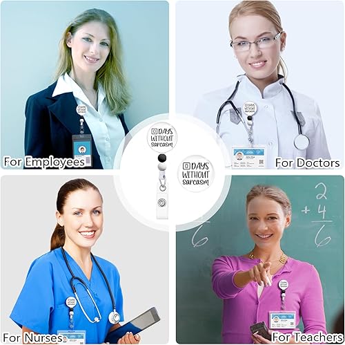 Vista 21 de Gctriki Carretes de insignia retráctiles con cuentas de silicona, clip retráctil con soporte de insignia, clip retráctil, llavero de identificación