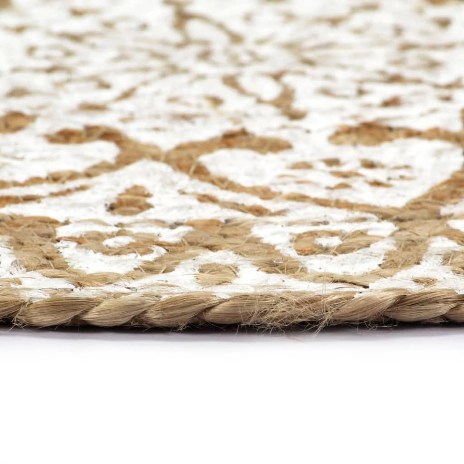 Mantel Individual 4 Unidades Redondo Yute Blanco 38 cm salvamanteles Individuales Antimanchas