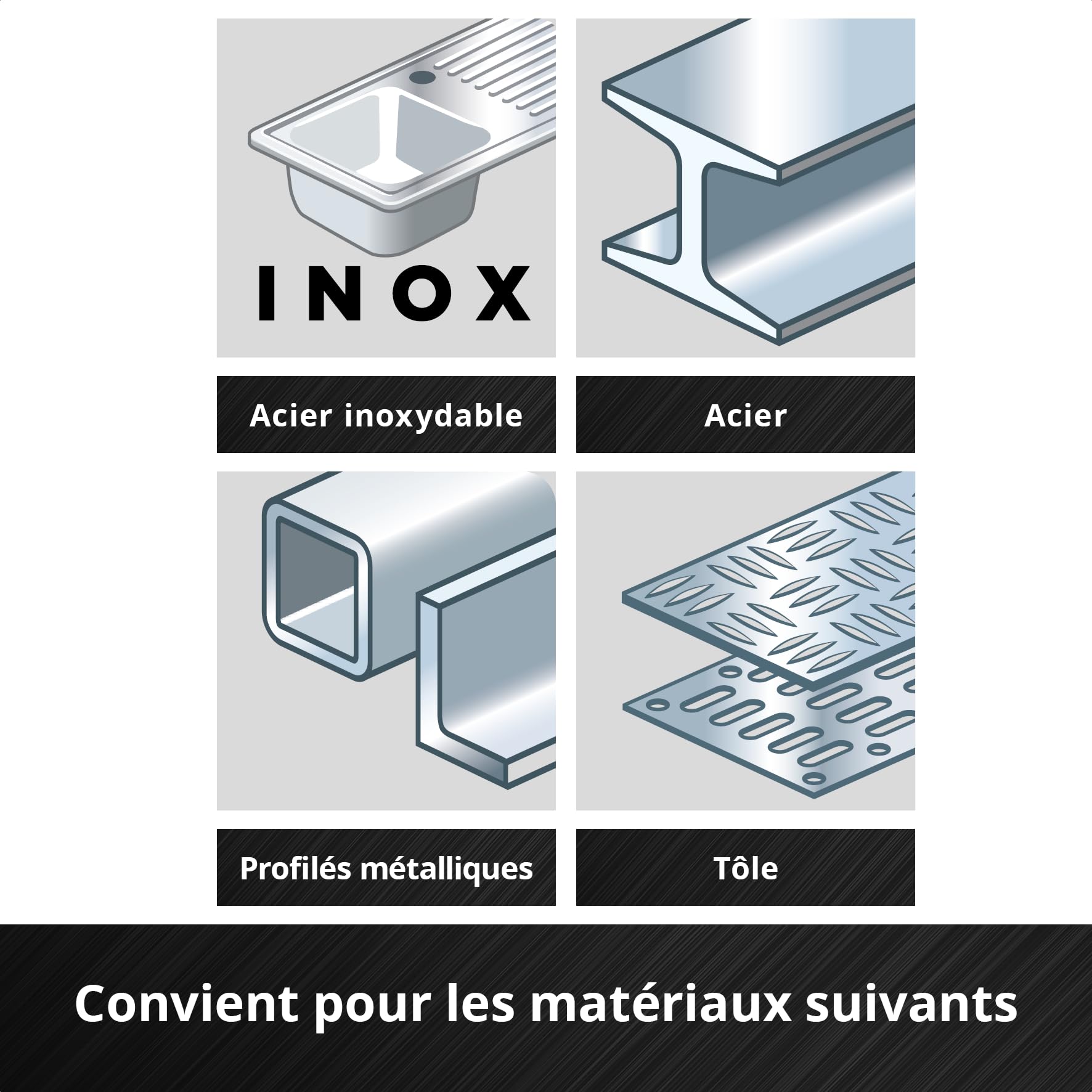 Original Einhell Disques à tronçonner pour le métal, 10 pièces, Ø 230 mm (tronçonnage rapide, traitement du métal, coupe légère, certifiés MPA, indépendants de la marque)