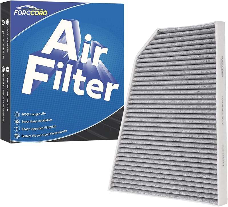 Filtro de ar do habitáculo Forccord para Tesla Model X 2015 a 2020 – Kit com 2 unidades
