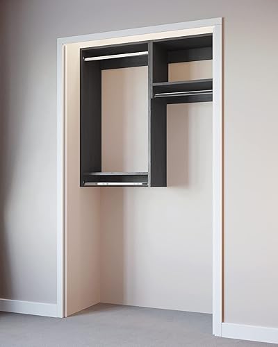 Miniatura 8 de Kit de armario con varillas para colgar, sistema de armario esquinero, estantes de armario, organizadores de armario y estantes de almacenamiento