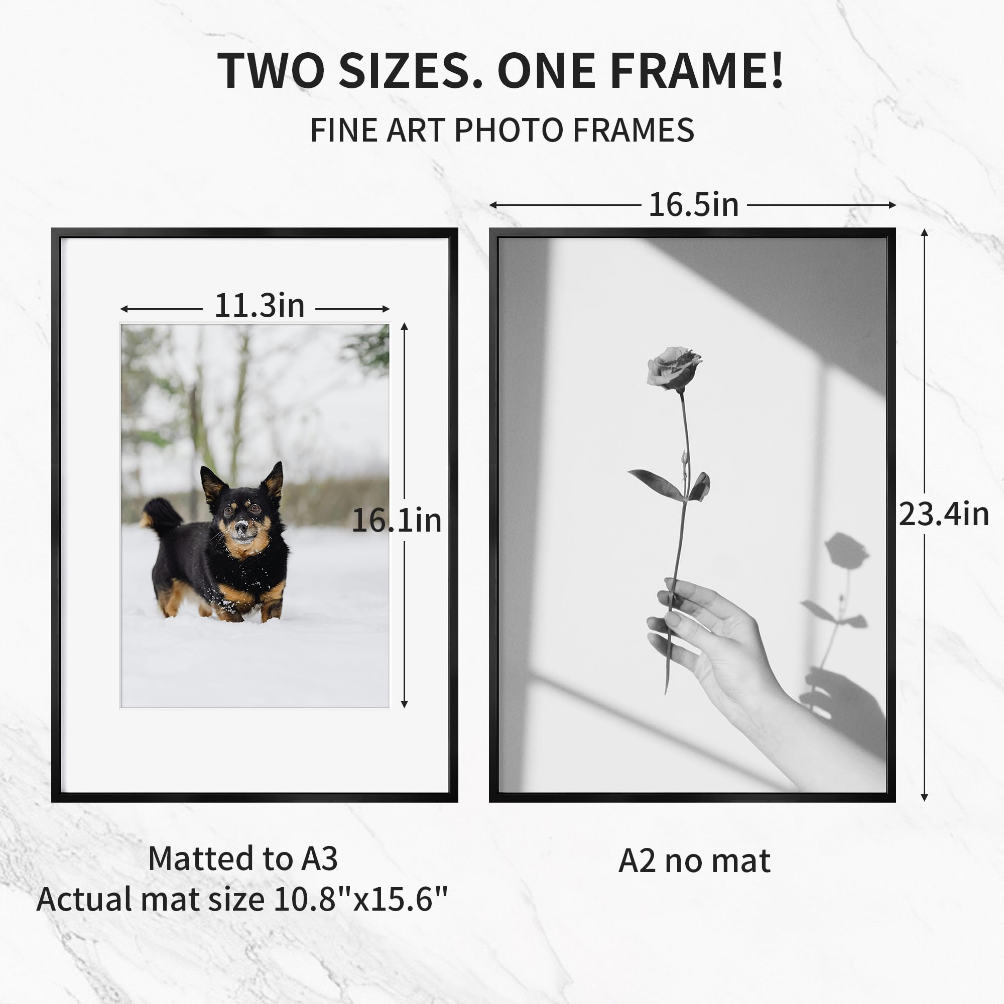 Amazon.com - Fun Memories A2 Picture Frame Black, High End Metal