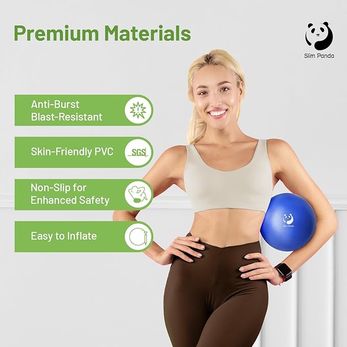 Safety and stability are paramount with our Pilates ball, which boasts anti-burst technology and a textured, non-slip surface. Exercise confidently with its secure grip during yoga poses, pelvic floor exercises, or dynamic stretches. The thoughtful design helps reduce injury risks, encouraging you to push your limits while maintaining peace of mind. Whether you're a beginner or a seasoned fitness enthusiast, this ball supports various workout routines safely and effectively.