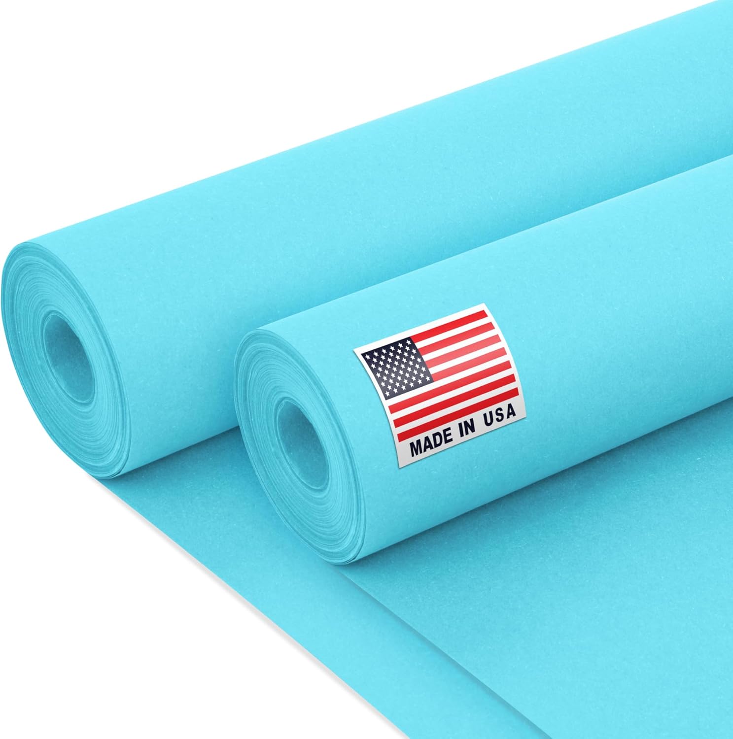 24" x 1200" (100 ft) Light Blue Kraft Paper Roll (Value Pack of 2), 45 lbs Thickness, Made in USA Colored Kraft Paper for School, Bulletin Board - Odorless, Non-Toxic, Safe for Kids