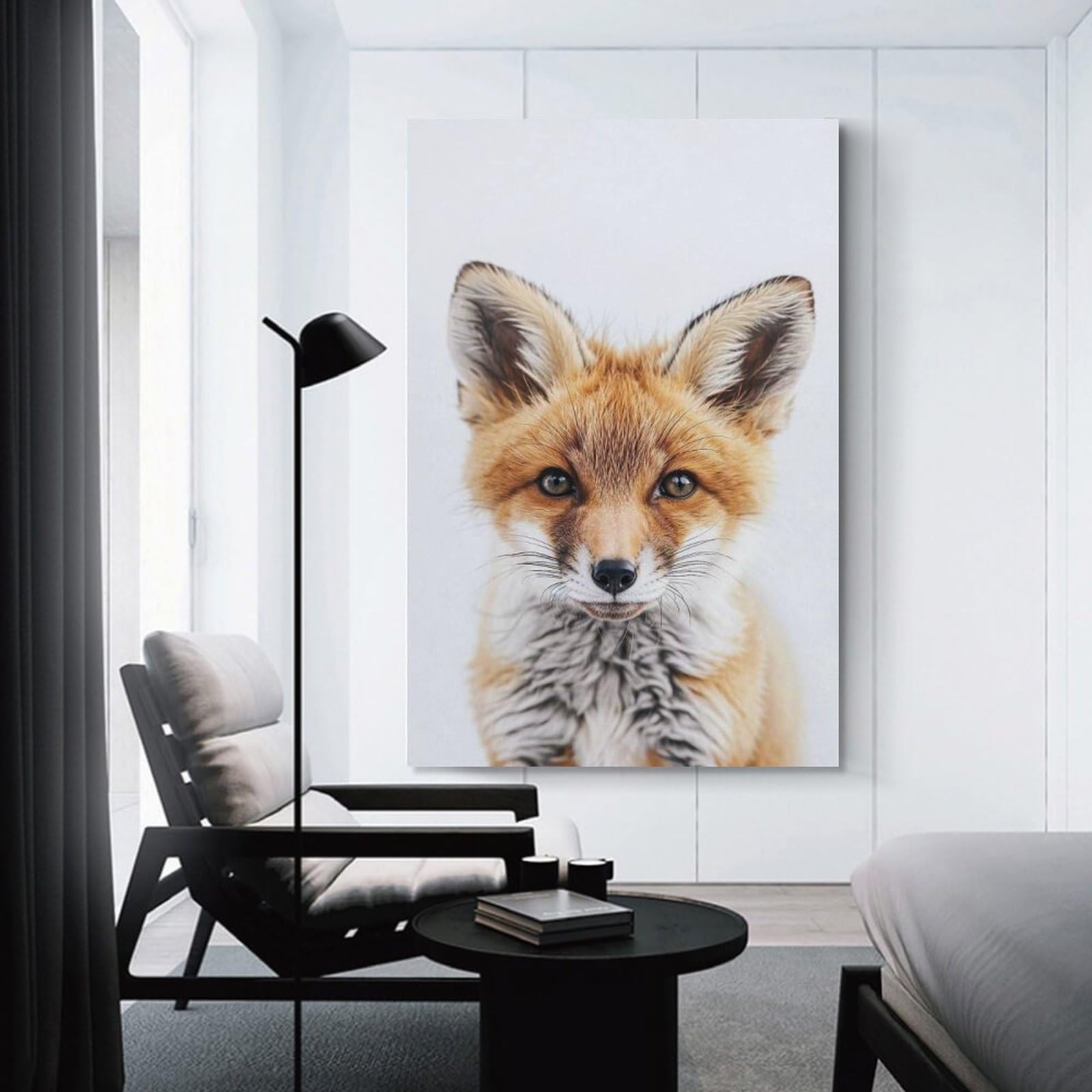 Junmoney Home Decor Wall Art Cute Baby Fox, 20x30inch(50x75cm), for New Homes, Bedrooms Or Workspaces, Home Decor Gift with Stylish Appeal