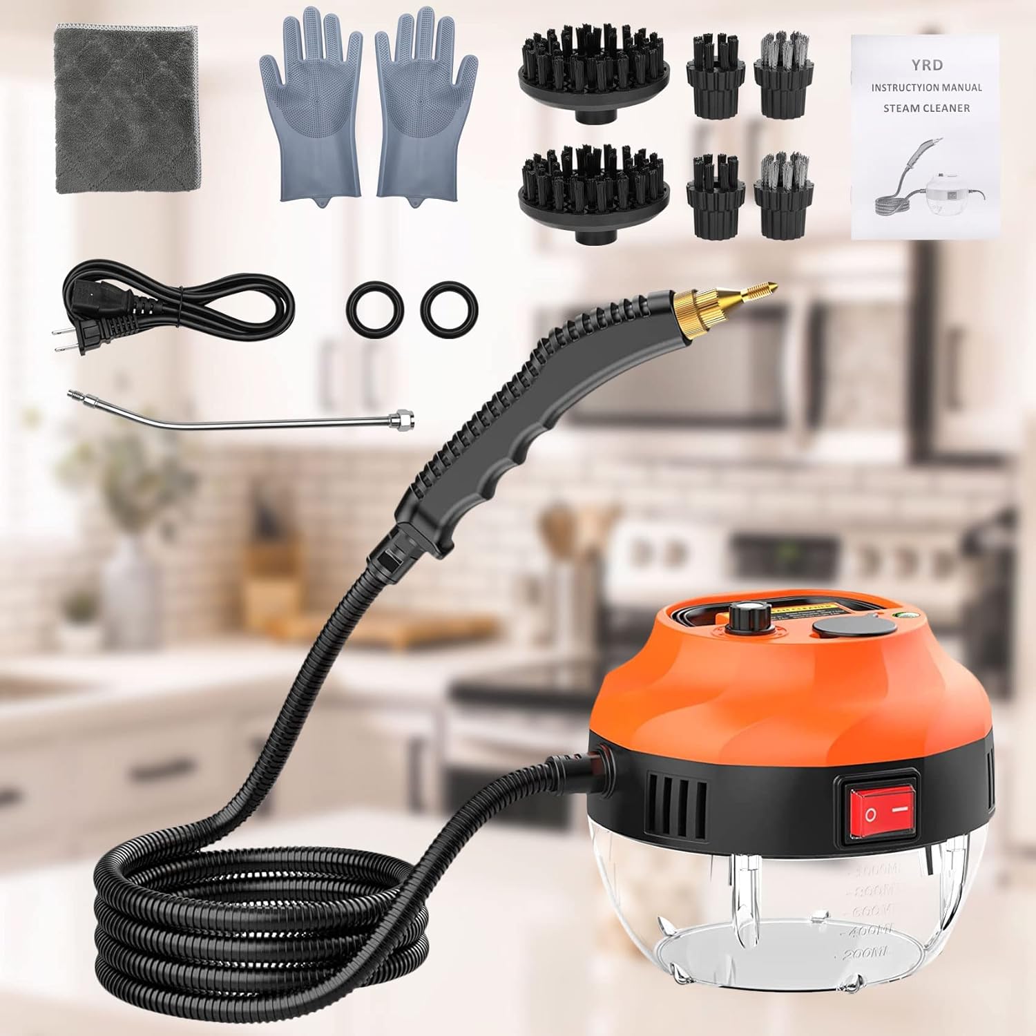 2500W High Pressure Steam Cleaner, Handheld Steam Cleaner