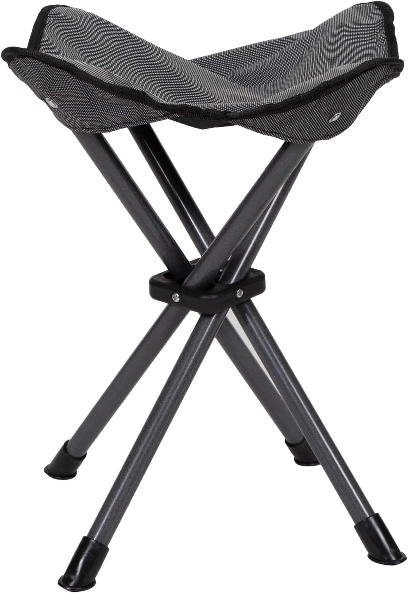 Stansport Apex Fold-Up Stool (G-140) - Black/Grey, Portable and Lightweight Stool for Camping, Fishing, Hiking, Backpacking and More - 300 lbs weight capacity