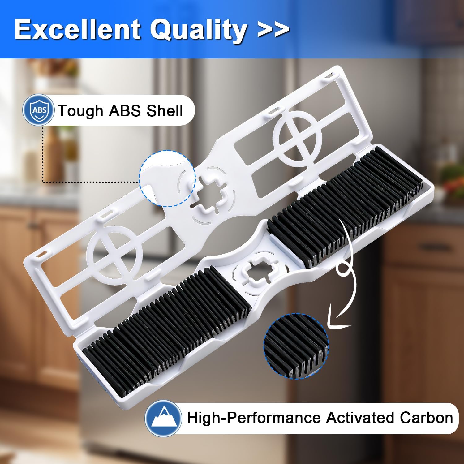 4 Pack Refrigerator Air Filter Compatible with Frigidaire PureAir AF-2 FRFC2323AS FRFG2323AF FRFC232LAF FRFC233LAF Replace#: FRGPAAF2