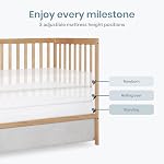 Dream On Me Synergy 5-in-1 Convertible Crib in Barnwood Natural, Greenguard Gold Certified, BSA Certified, 3 Mattress Height Settings, Classic Nursery Furniture
