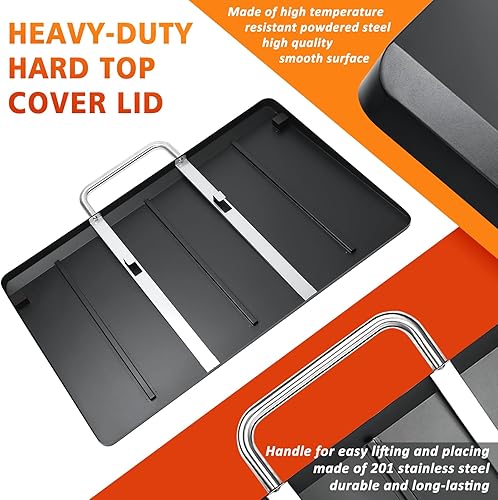 Miniatura 6 de Grisun 5004 - Tapa dura para parrilla Blackstone de 36 pulgadas, tapa dura para parrilla Blackstone de 36 pulgadas, cubierta de parrilla de grasa