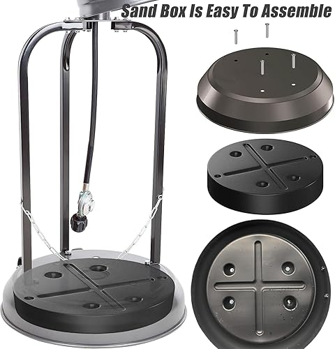 Miniatura 3 de Calentador de patio al aire libre, caja de arena, caja de agua, calentador de patio, peso de accesorio, capacidad máxima de 25 libras para