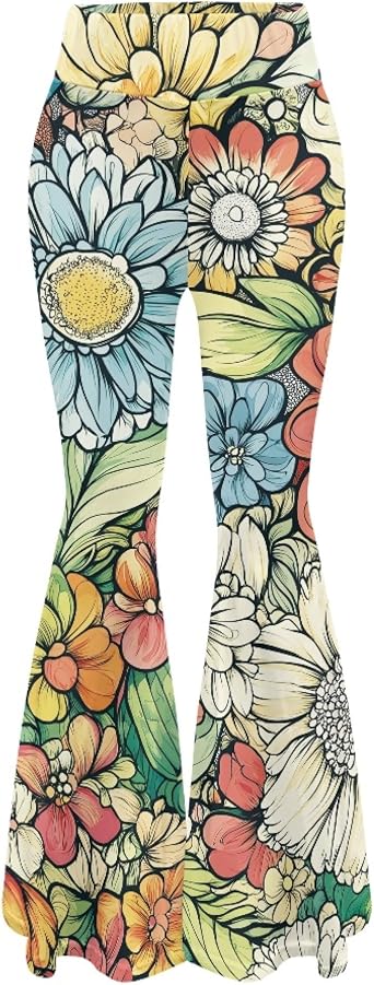 Pinupub Women Bootcut Leggings Casual Long High Waisted Yoga Pants Spring Fall Stretchy Bell Bottom Flare Leggings