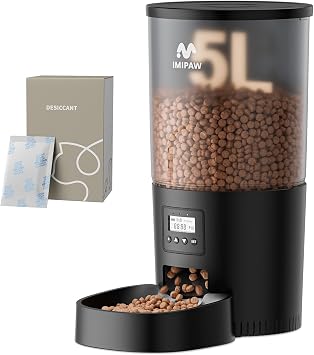 5L Automatic Cat Feeders and 6-Pack Pet Food Desiccant Bags