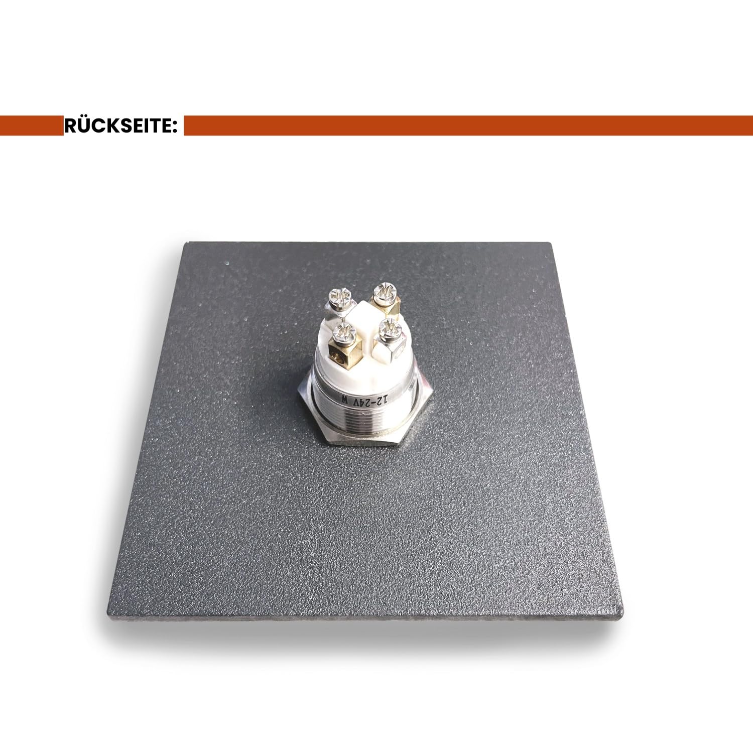 Campanello di alta qualità, colore antracite, pulsante a LED, bianco, dimensioni: 11 x 11 cm, RAL 7016, resistente ai raggi UV e alle intemperie, verniciato a polvere