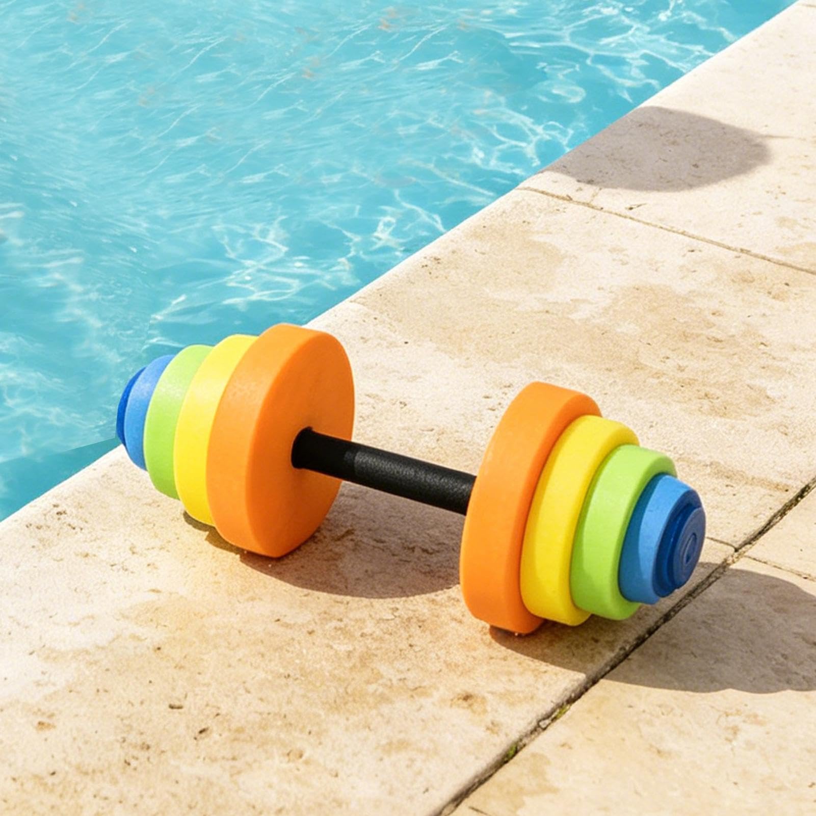 Set di manubri per allenamento in piscina e ginnastica, per l'uso in fiume, lago e nel proprio giardino, in palestra all'aperto e per il proprio