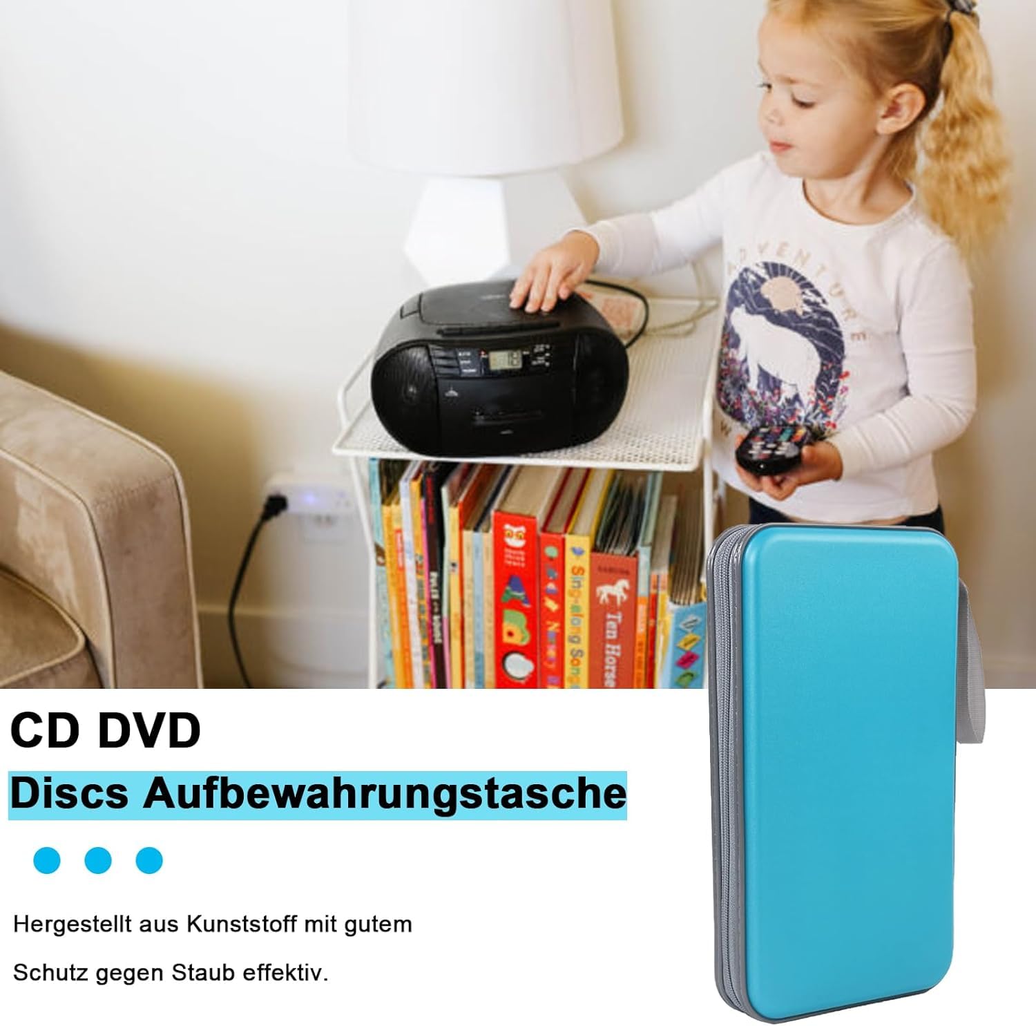 Les sacs CD, les sacs de rangement pour disques DVD, les de rangement pour CD pour la maison et les automobiles peuvent contenir 80 disques