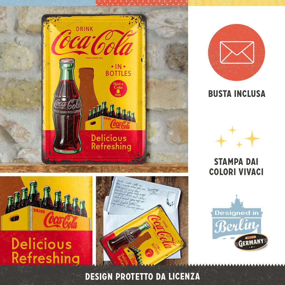 Cartolina Vintage Nostalgic Art In PVC - 14x10cm, Stile Retrò Per Decorazione O Regalo - Foto 2