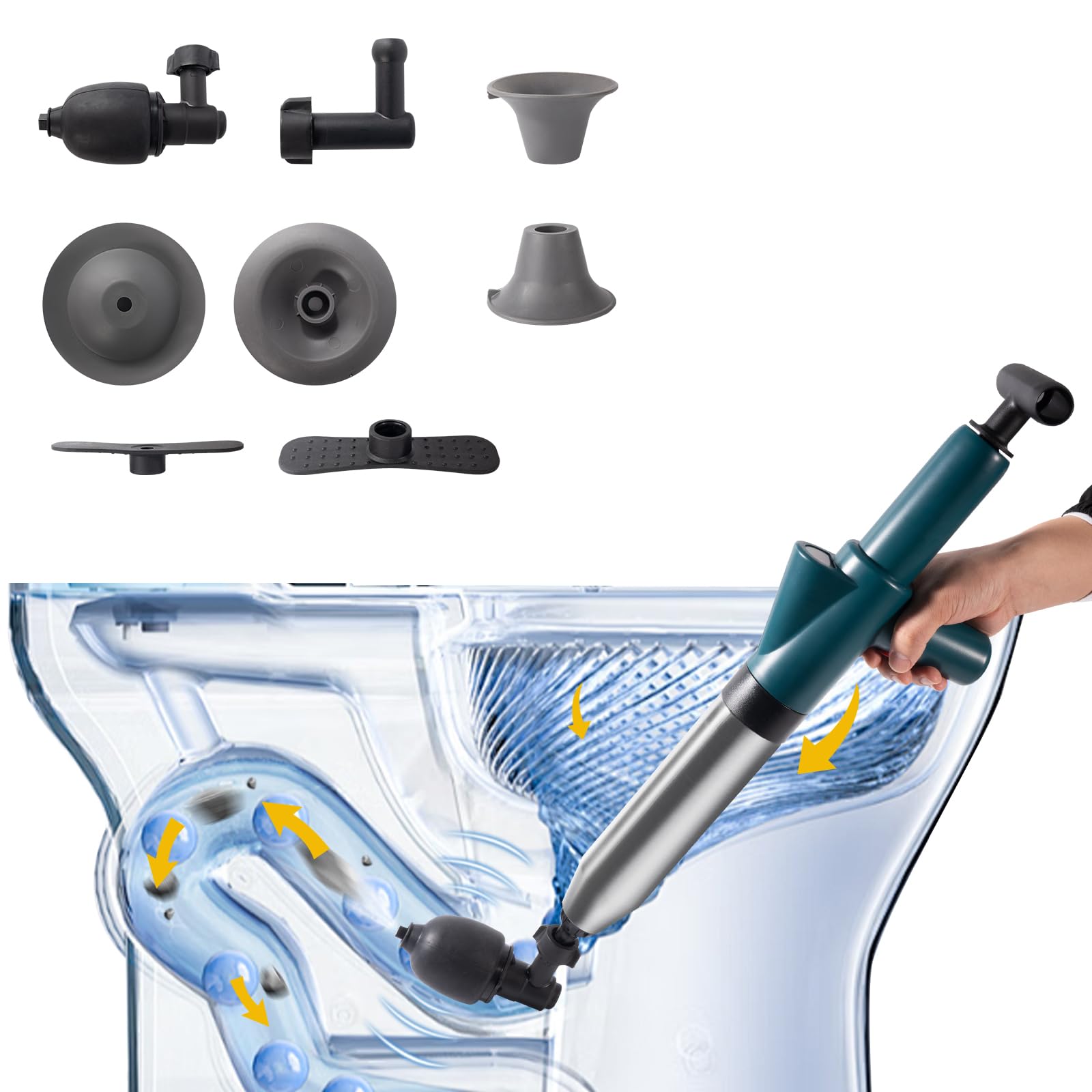 Déboucheur de toilettes et déboucheur de vidange pour baignoire évier haute pression