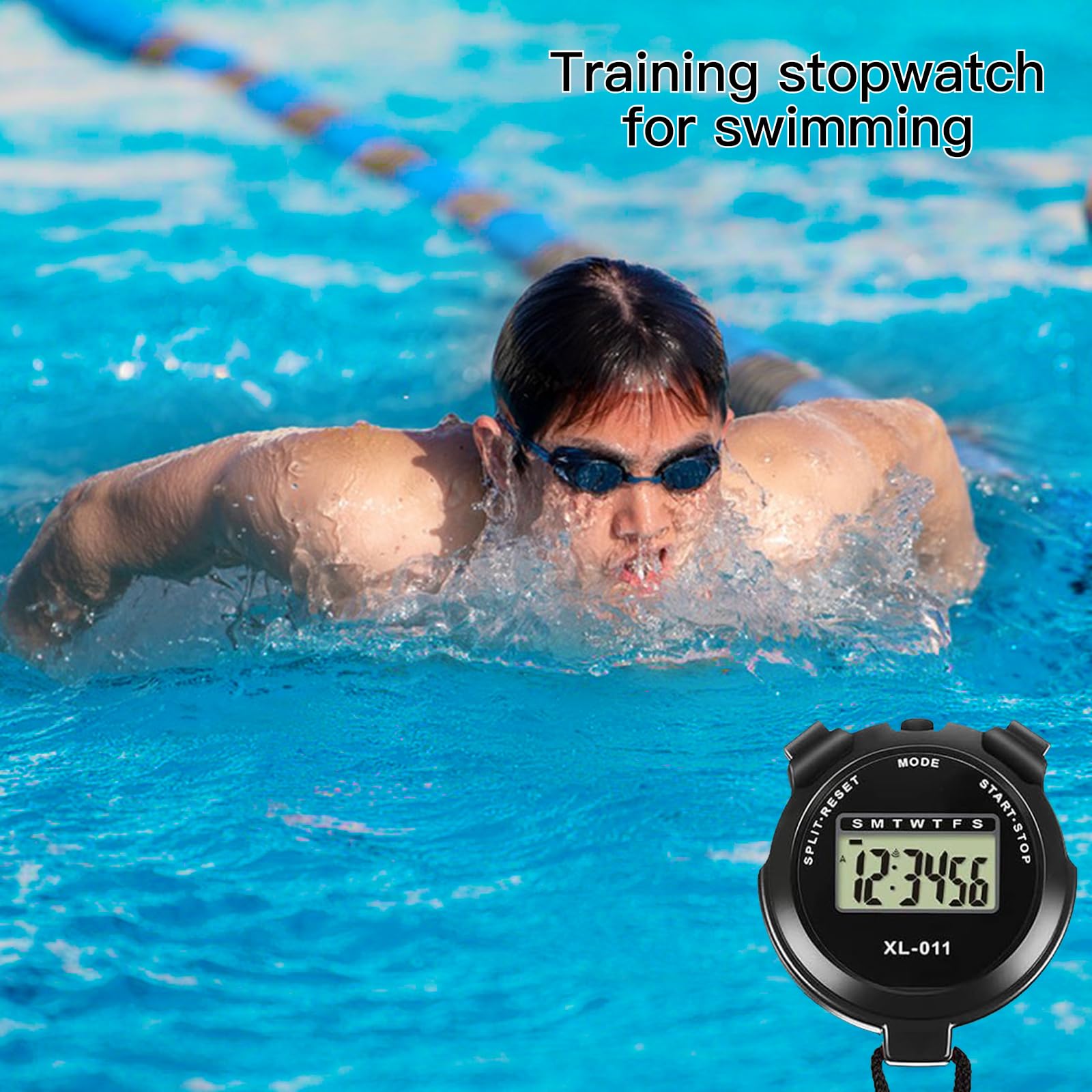 Orologio cronometro sportivo digitale con sveglia/calendario