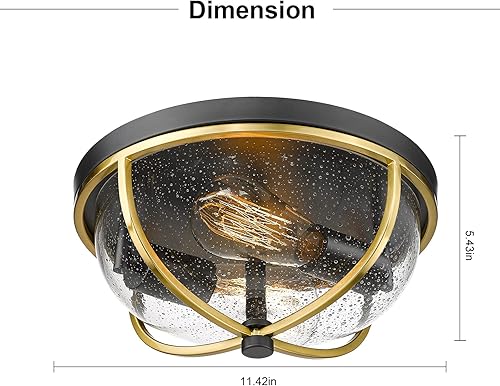 Miniatura 4 de Rosient Lámpara de Techo de Montaje Empotrado, Lámparas de Techo para Pasillo de Montaje en Techo, Iluminación Moderna de Cocina con Vidrio