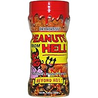 Vista 1 de Peanuts from Hell - Ultimate Spicy Gourmet Gift Peanuts 7.25 oz Jar - Try if you dare! (Habanero from HELL)