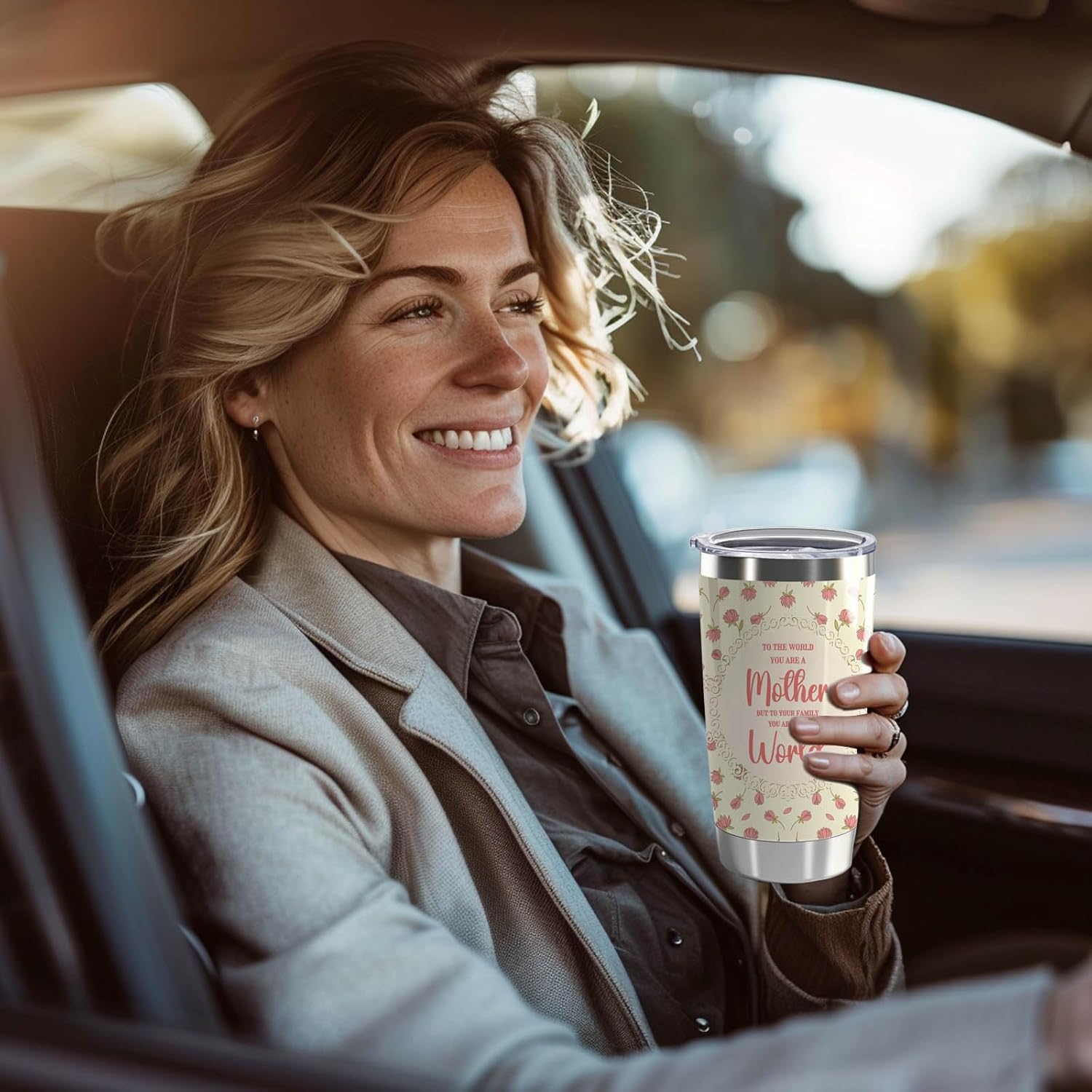 Mama Gift Mom 20oz Stainless Steel Tumbler with Lid and Straw Mother Insulated Tumblers from Daughter Mothers Day Gifts (Mother-To the world) - Image 6