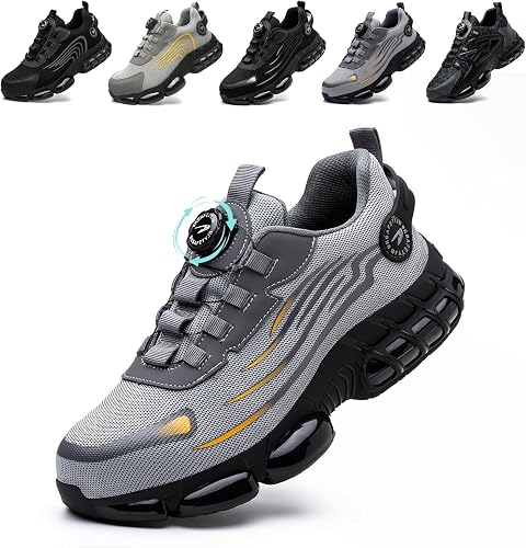 Chaussures de Sécurité Hommes Femmes Basket Respirante Gugifcto